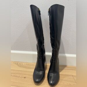 Kate Spade Black Knee High Block Heel Boots